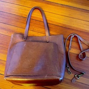 Madewell Medium Transport English Saddle-AS Is